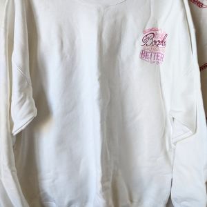 The Book was Better Embroidered T-shirt